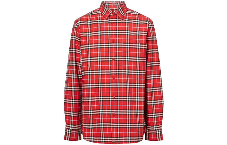 Burberry Check Stretch Cotton Poplin Shirt