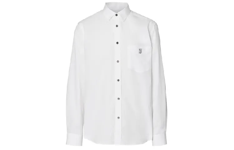 Burberry Shirts Men's White Pointed Collar Moderate Other
