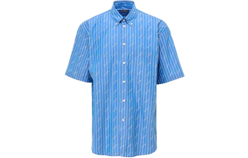 Balenciaga Shirt Regular Fit Men's Blue