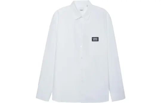 Burberry Shirts Men's White Lapel Moderate Other