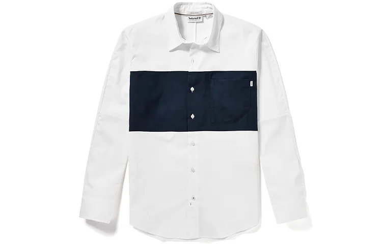 Timberland Shirts Men's White Pointed Collar Moderate Shirt