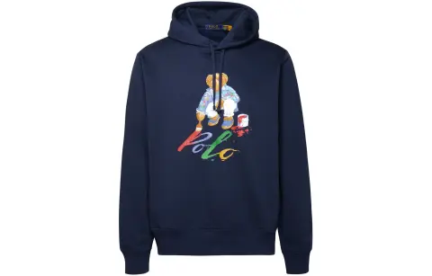 Polo Ralph Lauren Bear Printed Drawstring Hoodie