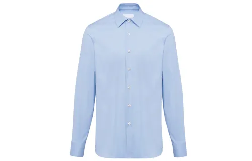 PRADA Long Sleeved Curved Hem Shirt