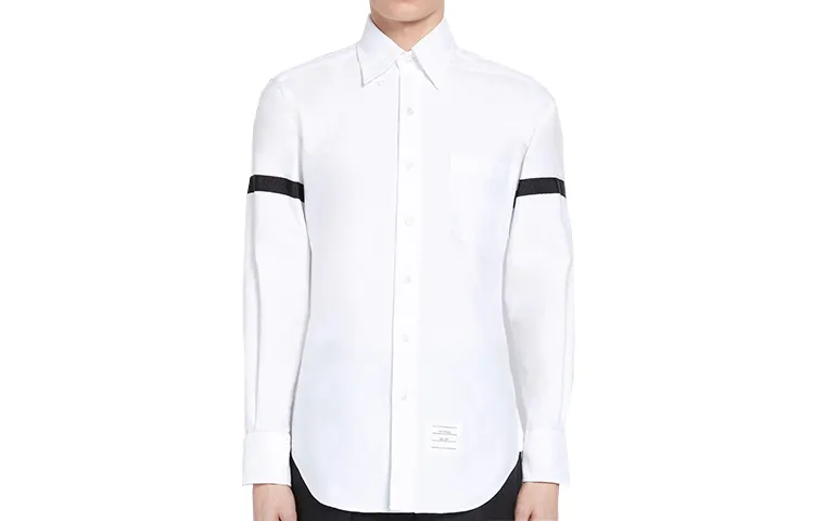Thom Browne ribbon-detailed cotton shirt