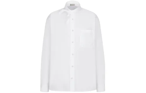 DIOR Quarterly New Products Shirts Men's White Stand Collar Moderate Other