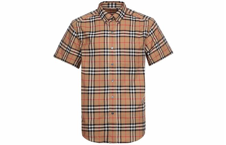 Мужская рубашка Burberry Vintage Check (желтая) — фото 1