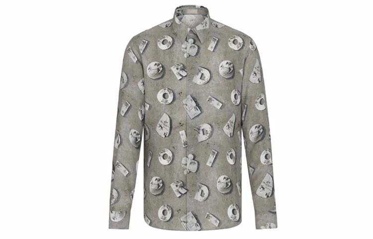 Мужские рубашки Dior DIOR and Daniel Arsham (серые)