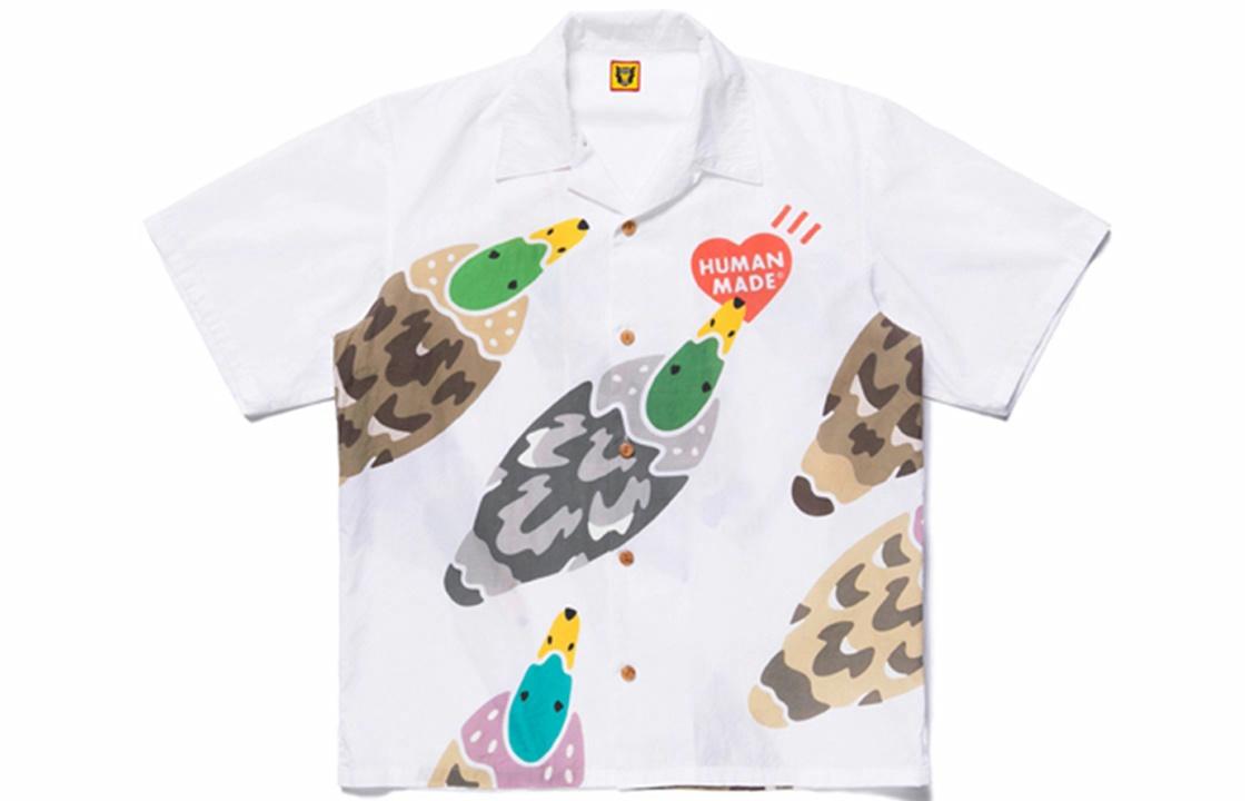 Мужская рубашка Human Made Duck Aloha Shirt (белая)