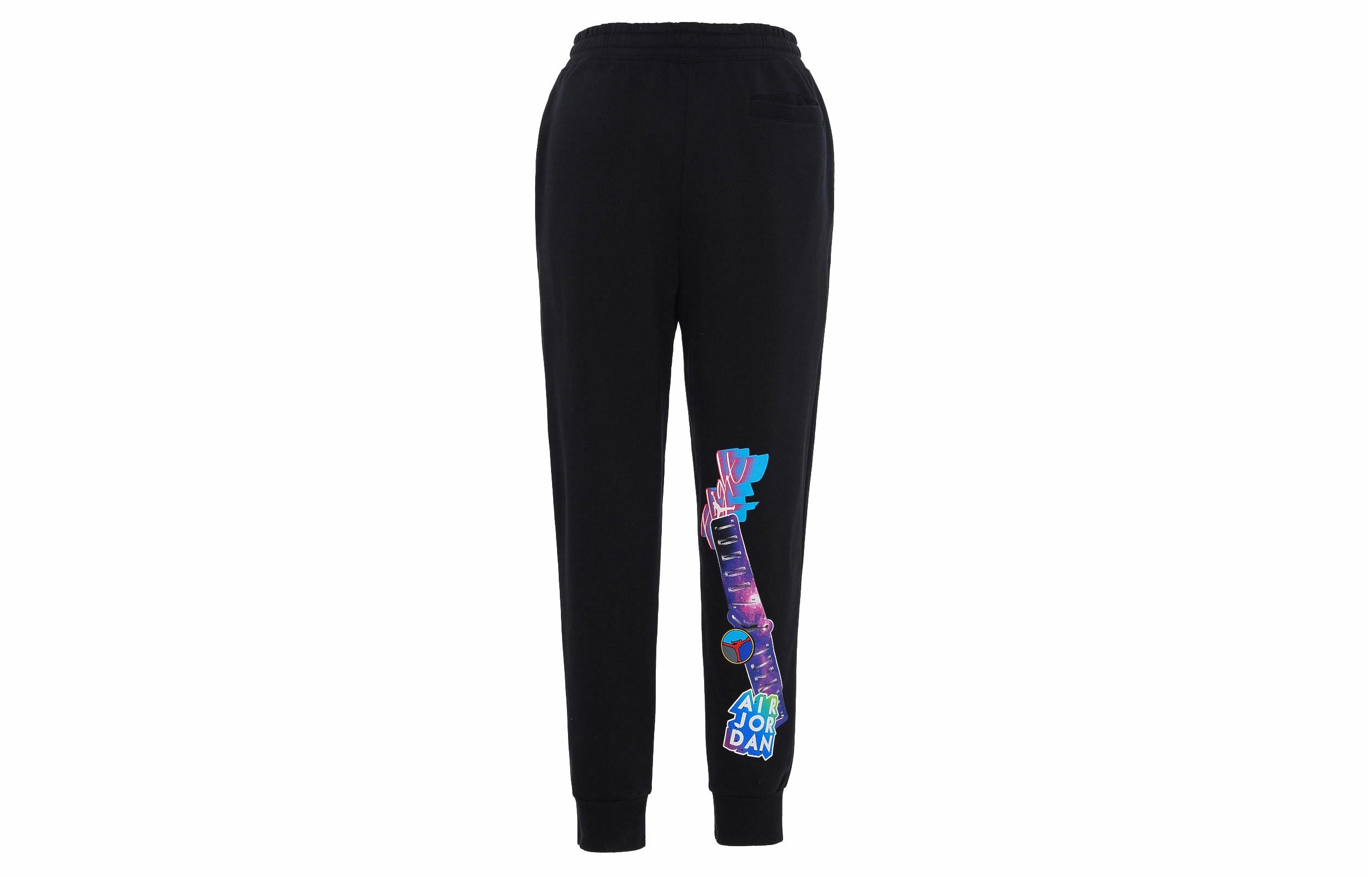 Мужские штаны Jordan MJ Sticker Fleece Pants (черные) — фото 2