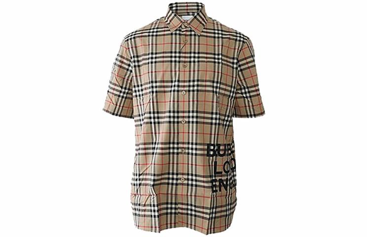 Мужская рубашка Burberry (бежевая) — фото 1