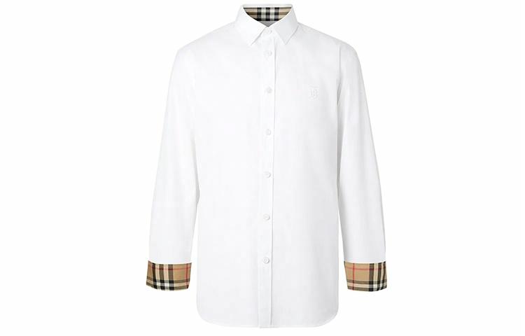 Мужская рубашка Burberry Monogram Motif Vintage (белая)