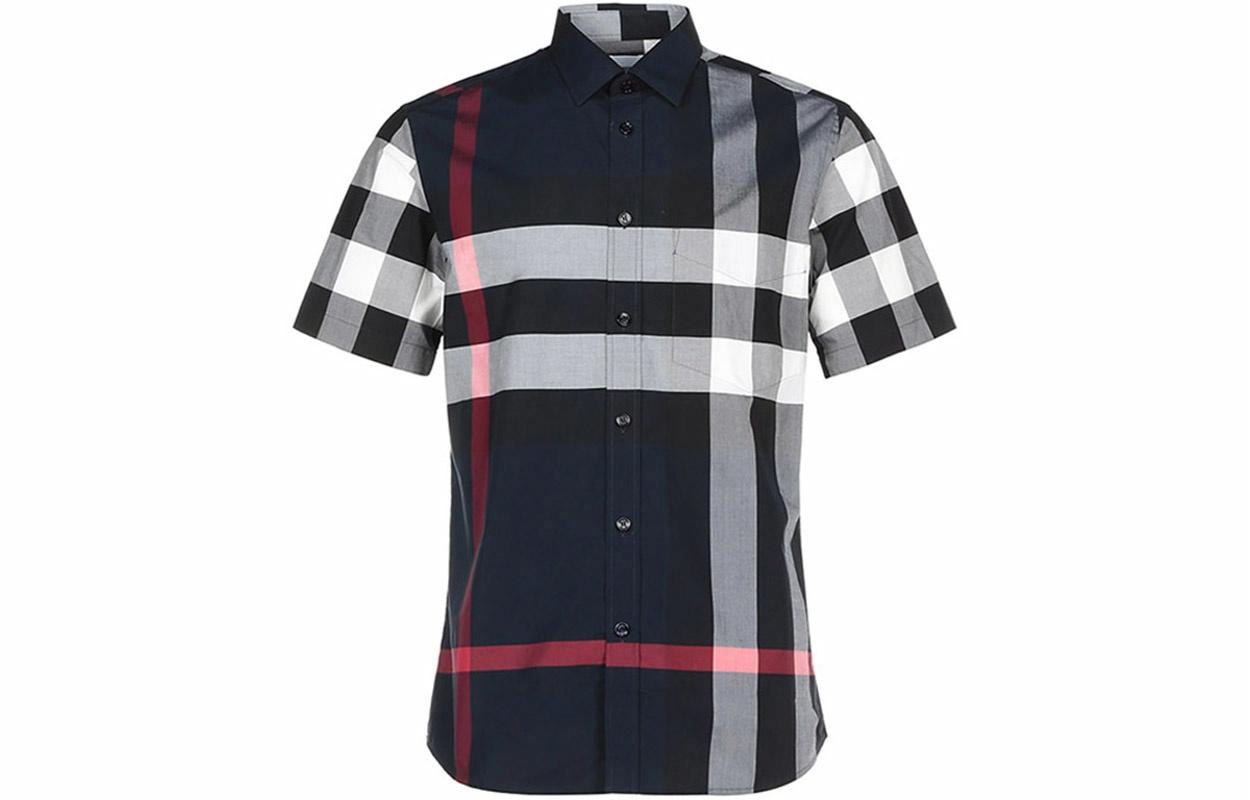 Мужская рубашка Burberry (темно-синяя)