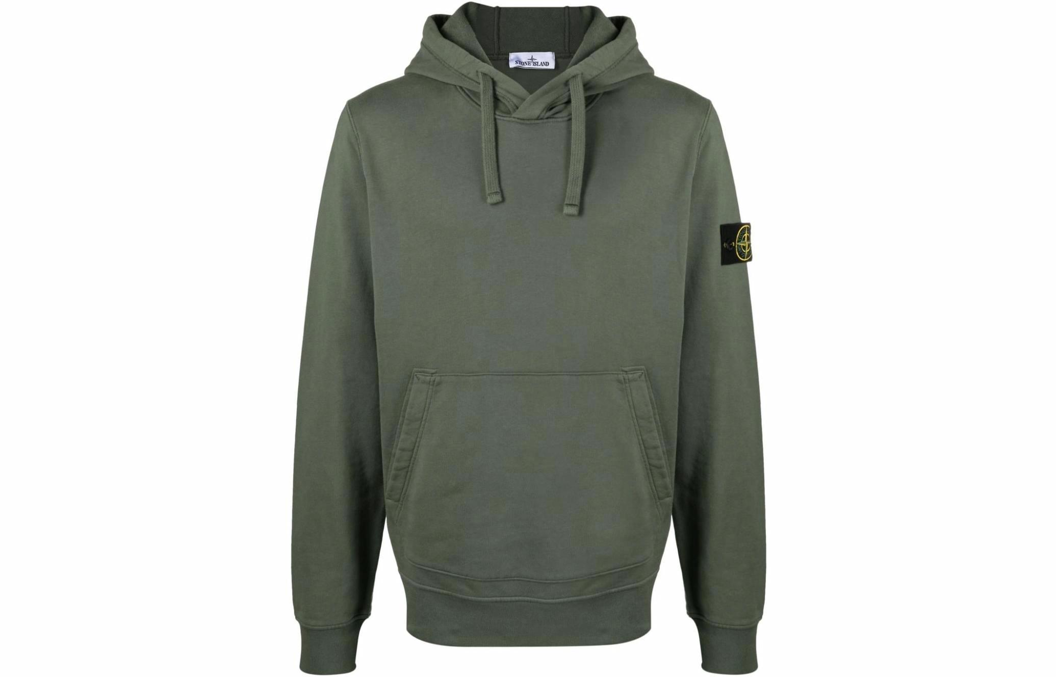 Мужское худи STONE ISLAND (зеленое)