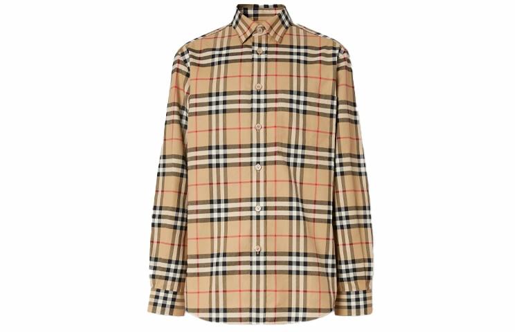Мужская рубашка Burberry (бежевая) — фото 1