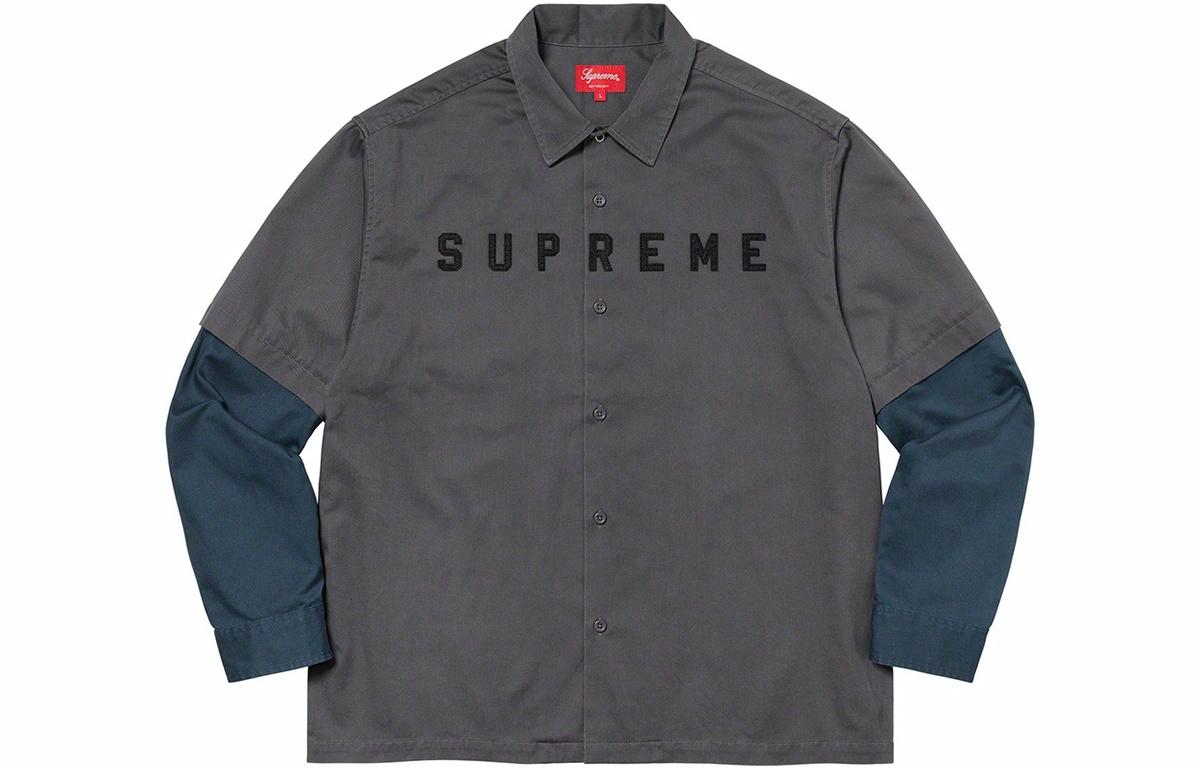 Рубашка Supreme FW20 Week 5 2-Tone Work Shirt (разноцветный) — фото 2