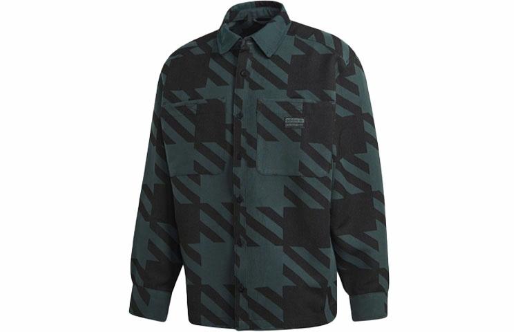 Мужская рубашка adidas Fashion Shirt (черно-зеленая) — фото 1