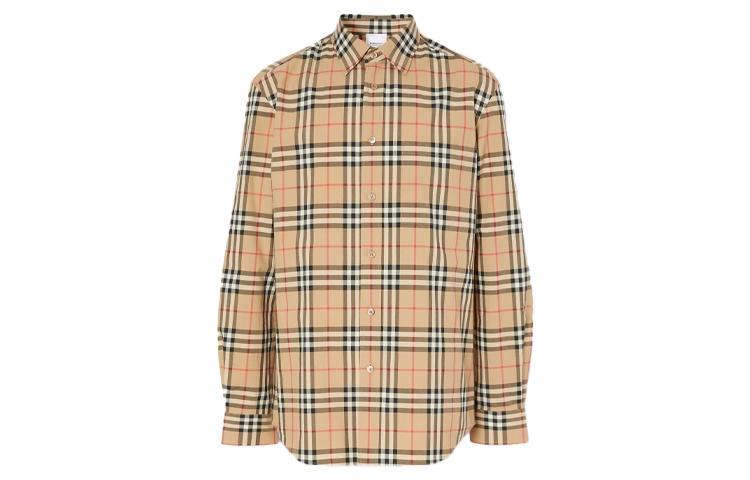 Мужские рубашки Burberry Vintage (коричневые) — фото 1