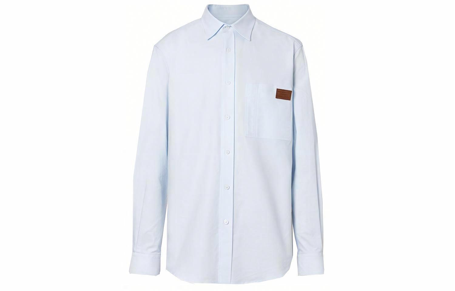 Мужская рубашка Burberry Solid Shirt (голубая)