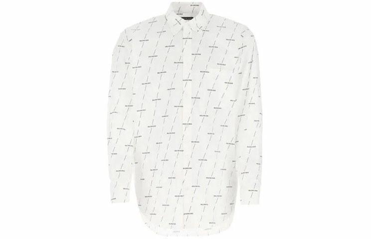 Мужская рубашка Balenciaga Рубашка из поплина (белая)