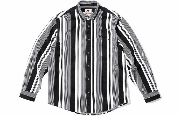 Рубашка Supreme x Nike Cotton Twill Shirt (полосатая)