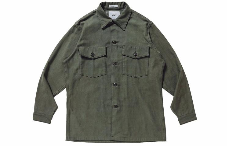 Рубашка WTAPS 211BRDT-SHM01 (оливковая)