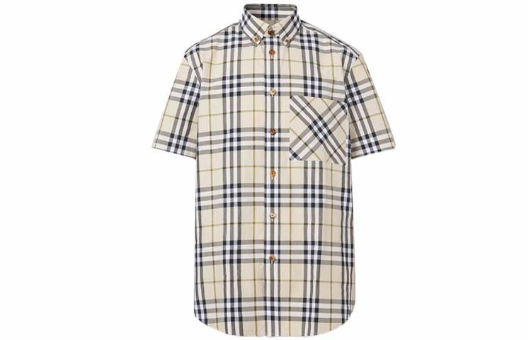 Мужская рубашка Burberry 80433351 (желто-коричневый) — фото 1