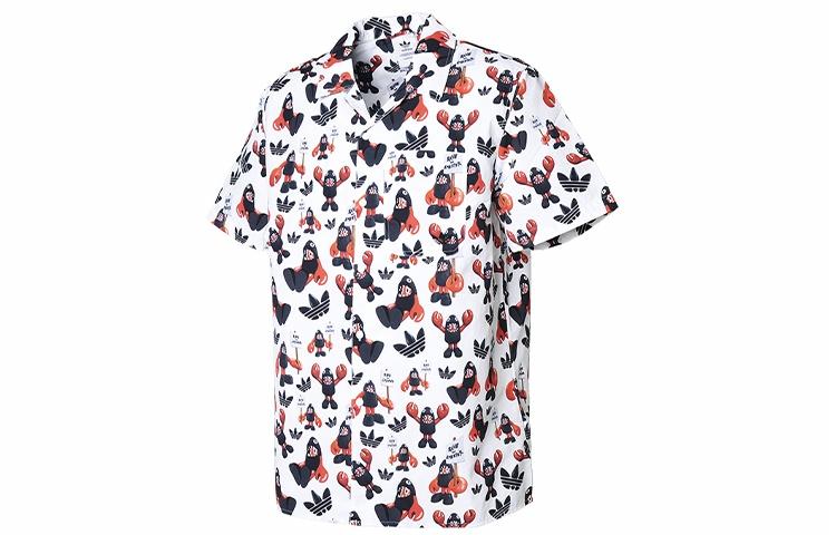 Мужская рубашка adidas originals Lobster Print (белая) — фото 1