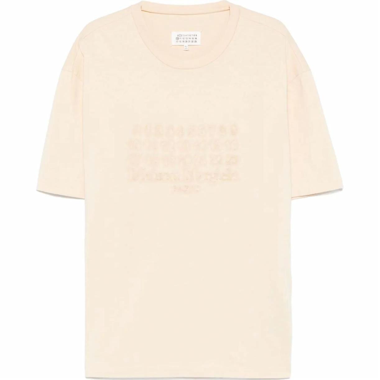 Мужская футболка Maison Margiela FW24 Knit Logo (светло-желтая)