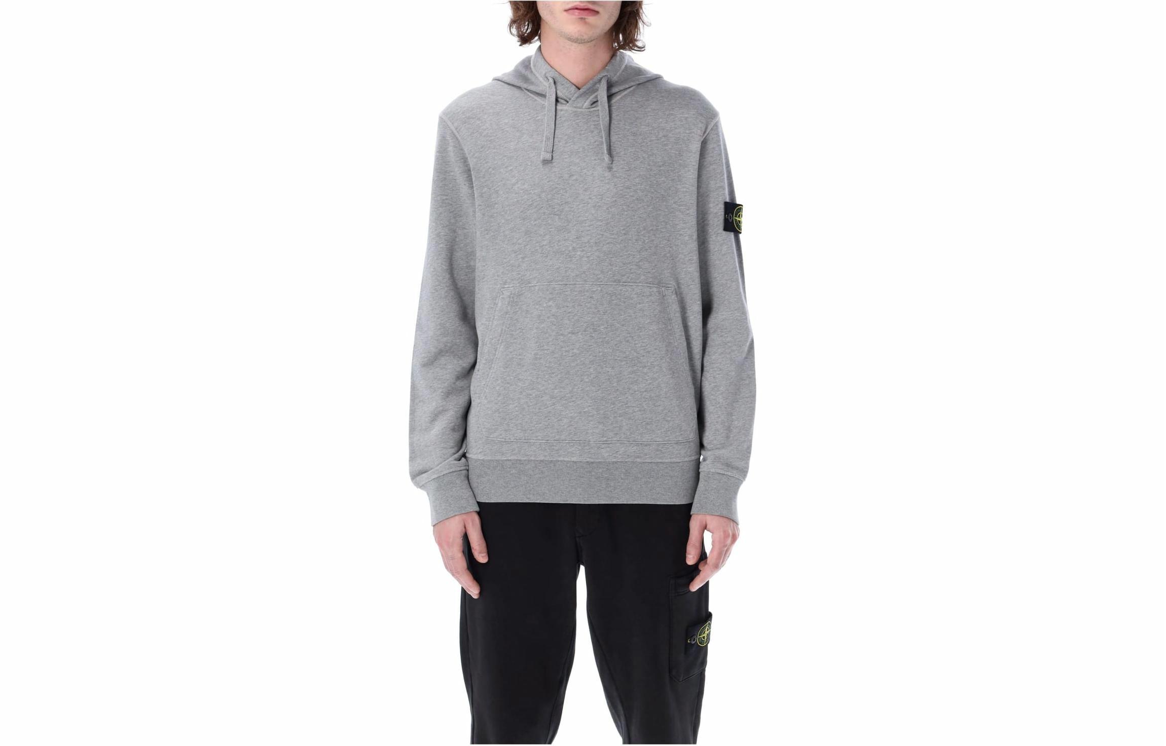 Мужское худи Stone Island (серое)