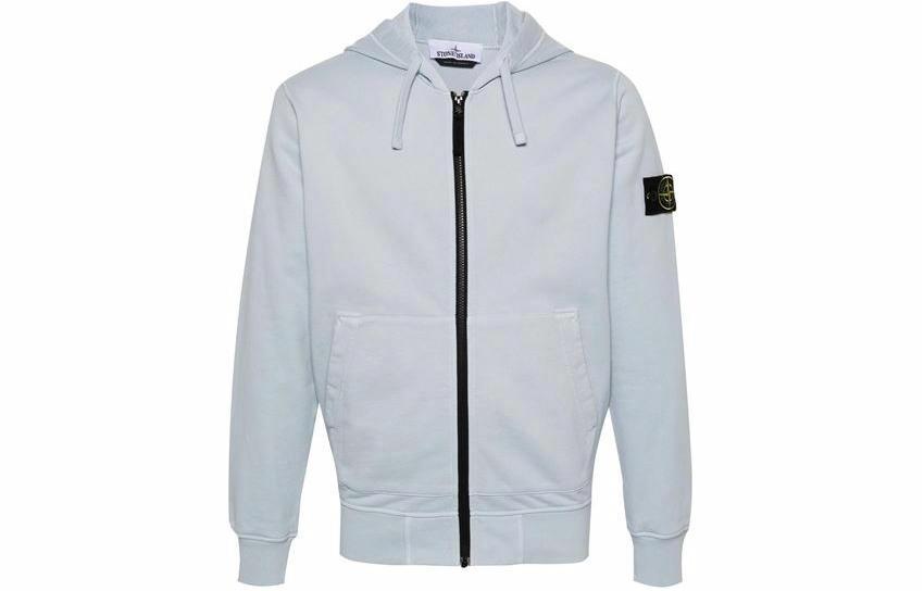 Худи STONE ISLAND SS24 (ледяно-синее)