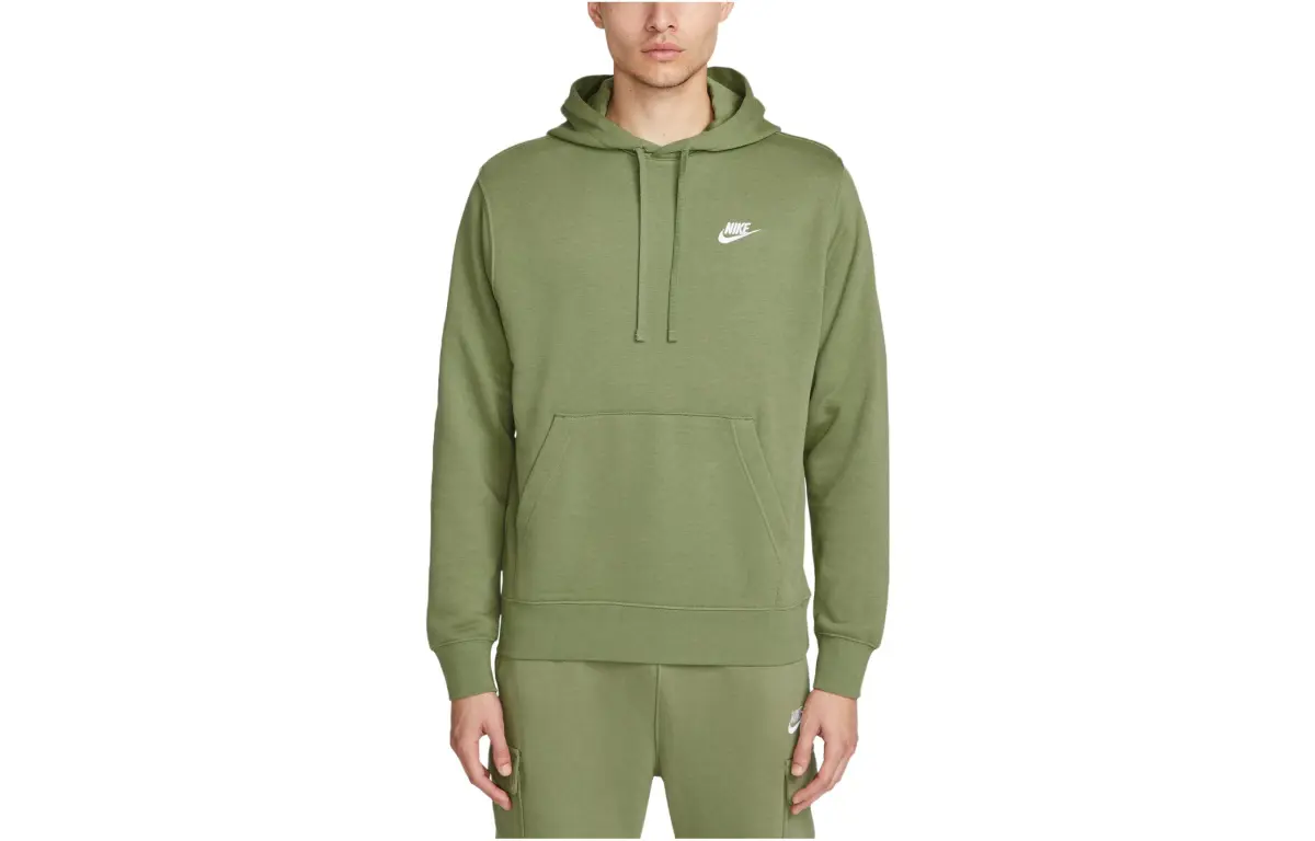 Nike Sweatshirts Men's Green Hooded Moderate Regular