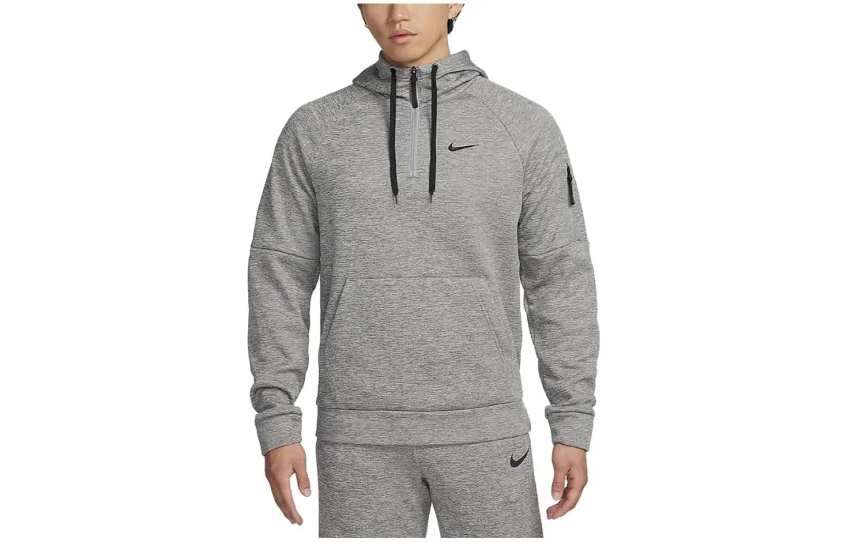 Nike Sweatshirts Men's Toned Dark Gray Hooded Moderate Regular