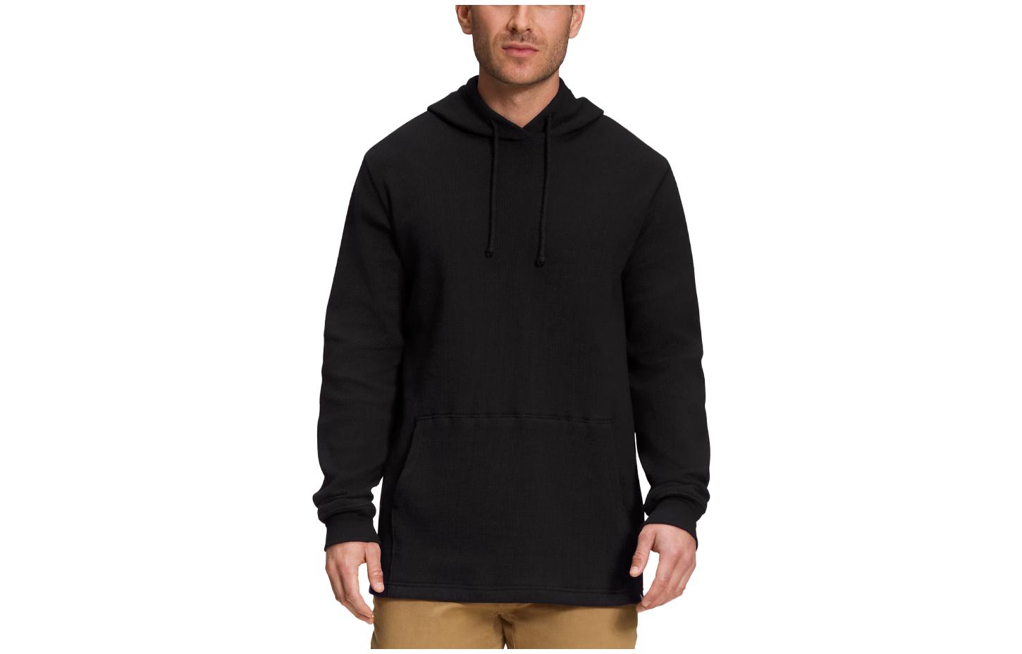 Мужское худи The North Face Waffle Hoodie (черное)