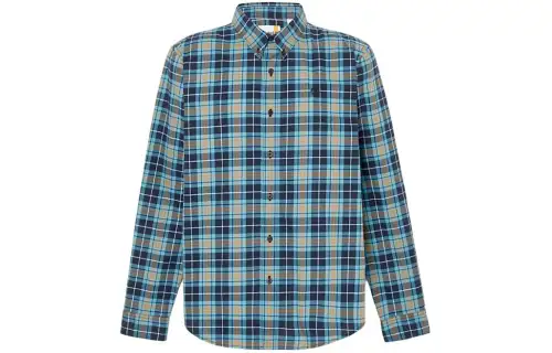 Timberland Shirts Men's Blue Pointed Collar Moderate Other