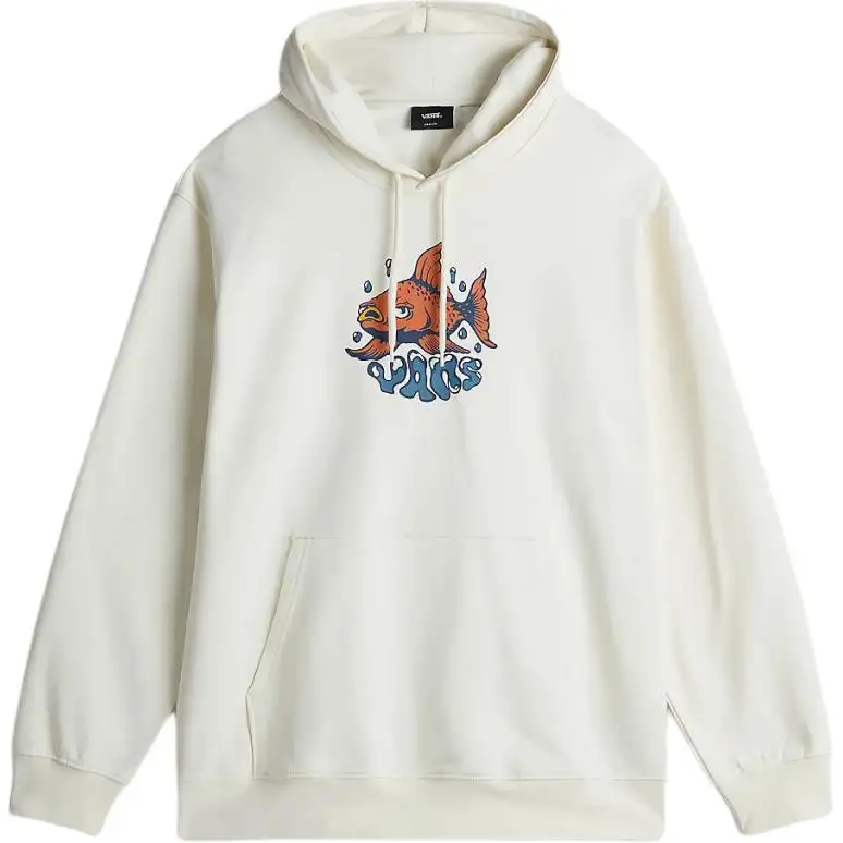 Vans Lässiges Fish Hoodie Sweatshirt Men's White