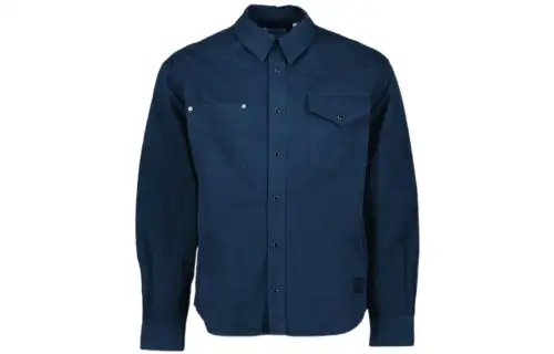 KENZO Shirts Men's Navy Blue Lapel Moderate