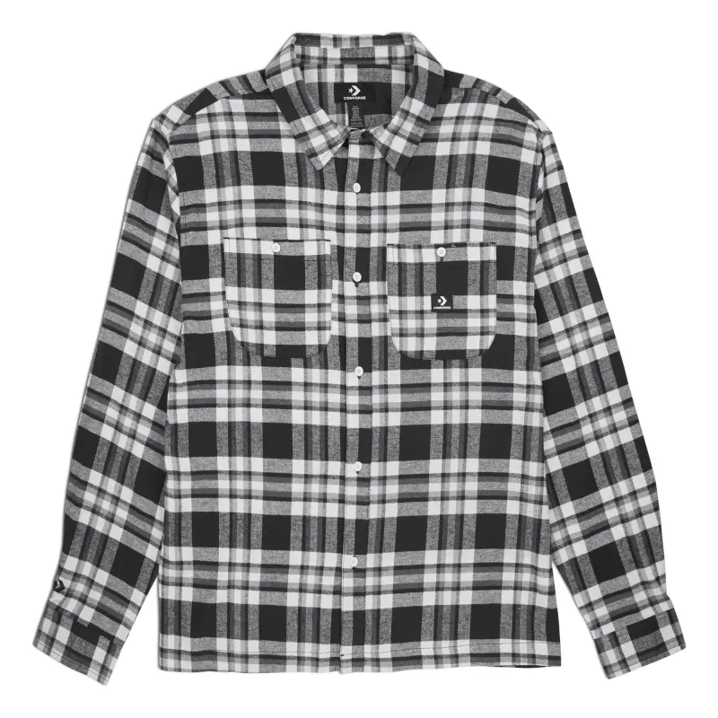 Converse Shirts Men's Black Lapel Moderate Other