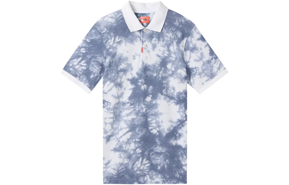 Nike Polo Shirt Men's White Blue