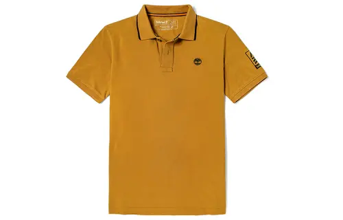 Timberland Polo Shirts Men's Wheat Polo Collar Moderate Straight Fit