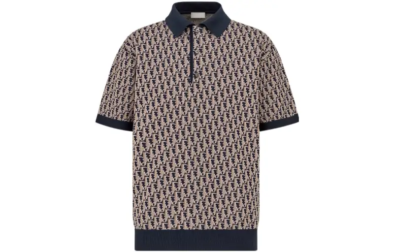 DIOR Quarterly New Products FW22 Polo Shirt Men's Marine Blue