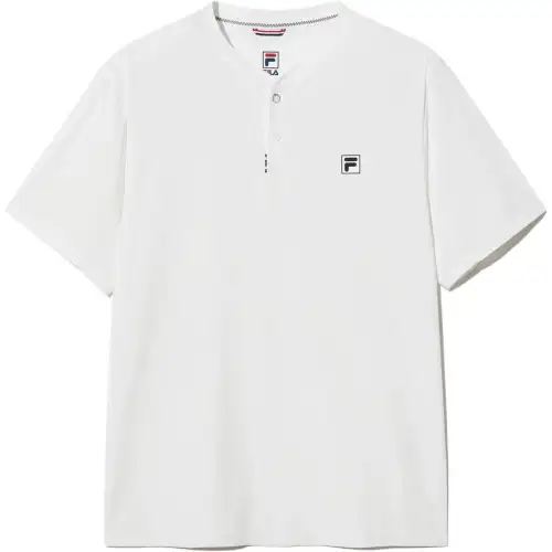 FILA T Shirts Men's White Henry Collar