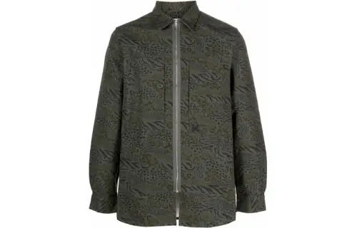 KENZO Shirts Men's Green Lapel Moderate Other
