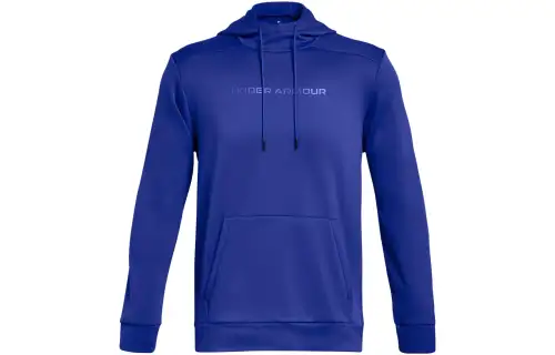 Under Armour Fleece Sweatshirts Men's Blue Hooded Moderate Regular