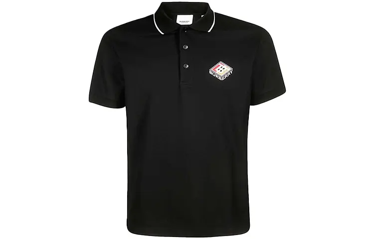 Burberry Embroidered Graphic Logo Polo Shirt