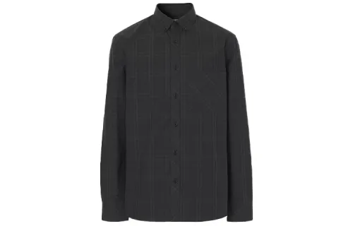 Burberry Shirt Men's Dark Charcoal Gray
