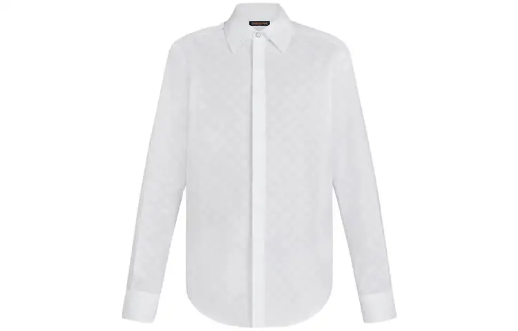 LOUIS VUITTON New Quarterly Products Of LV Shirts Men's White Lapel Moderate Shirt