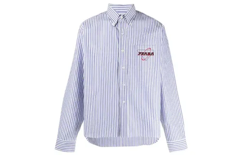 PRADA Shirts Men's Blue Lapel Moderate Shirt