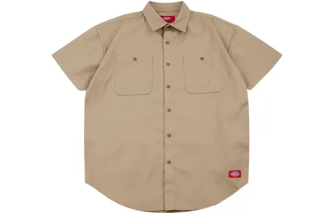 Dickies Shirts Men's Sand Lapel Moderate Other
