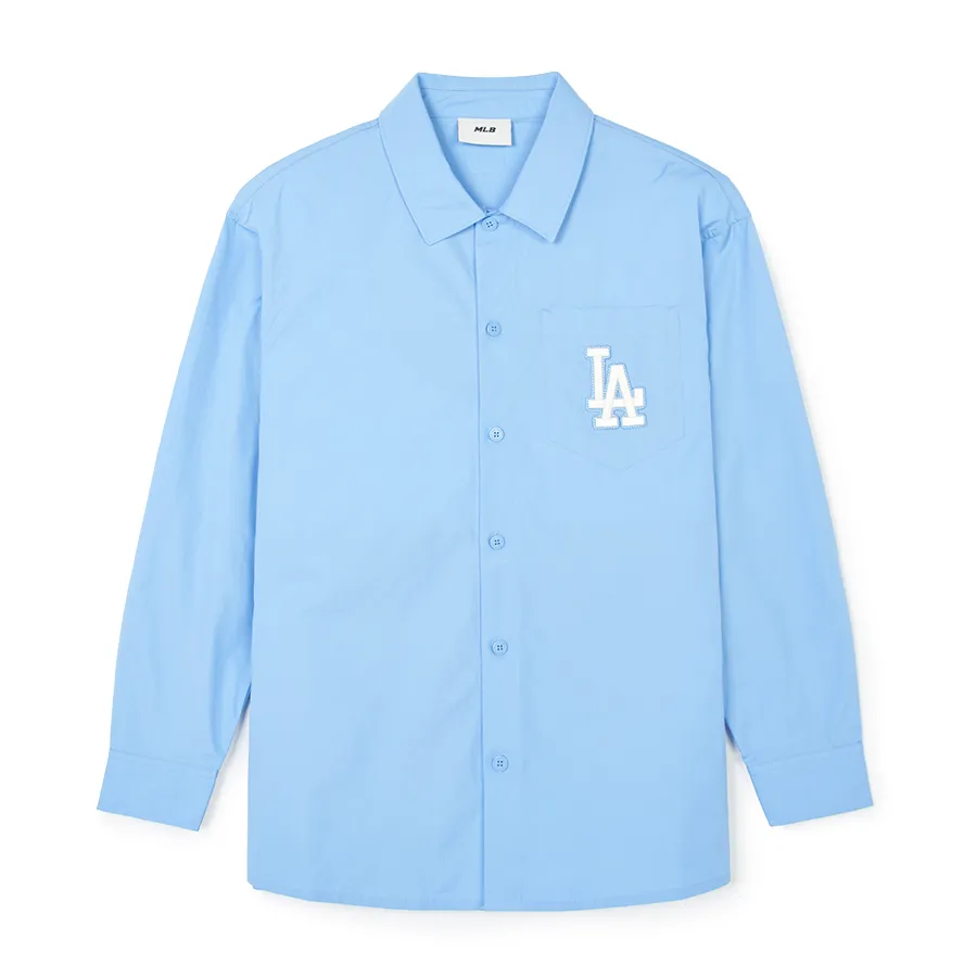 Рубашка MLB SS24 Monogram Big Lux (синяя)