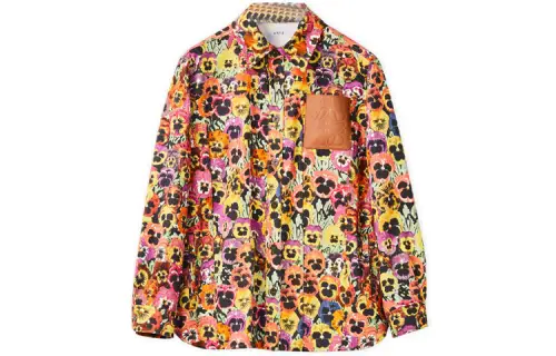 LOEWE Shirts Men's Multicolor Lapel Moderate Shirt